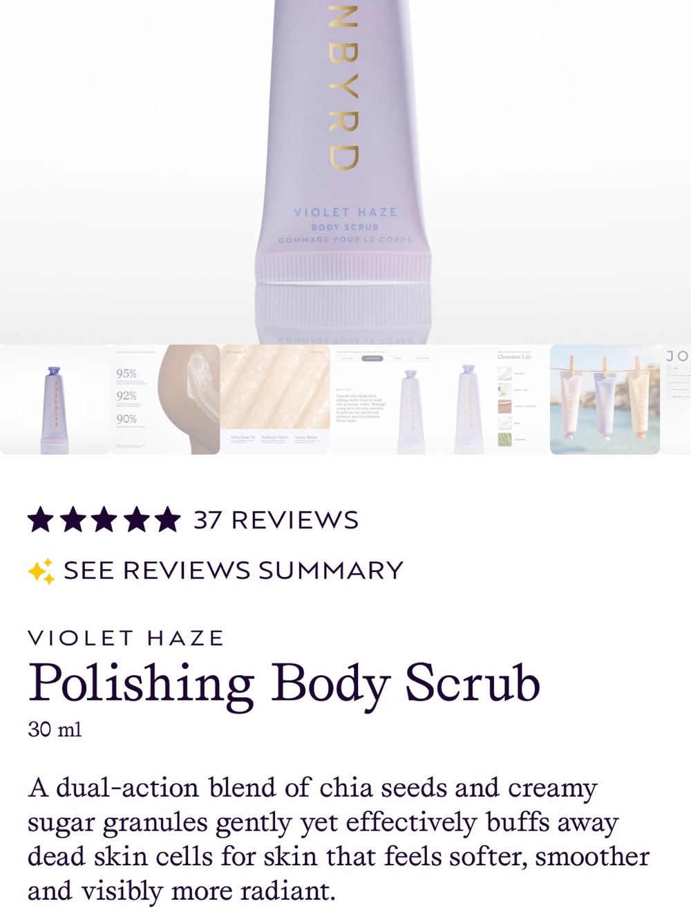 Violet Haze Polishing Body Scrub - Light Purple